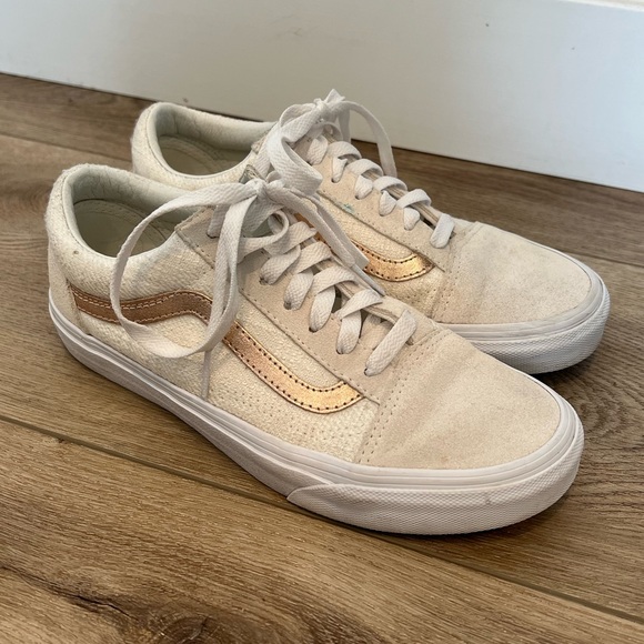 Vans Shoes - Vans Old Skool Blanc de blanc / rose gold size 7.5